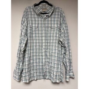 Duluth‎ Trading Co Flannel Plaid Long Sleeve Button Down Shirt 3XL Men's